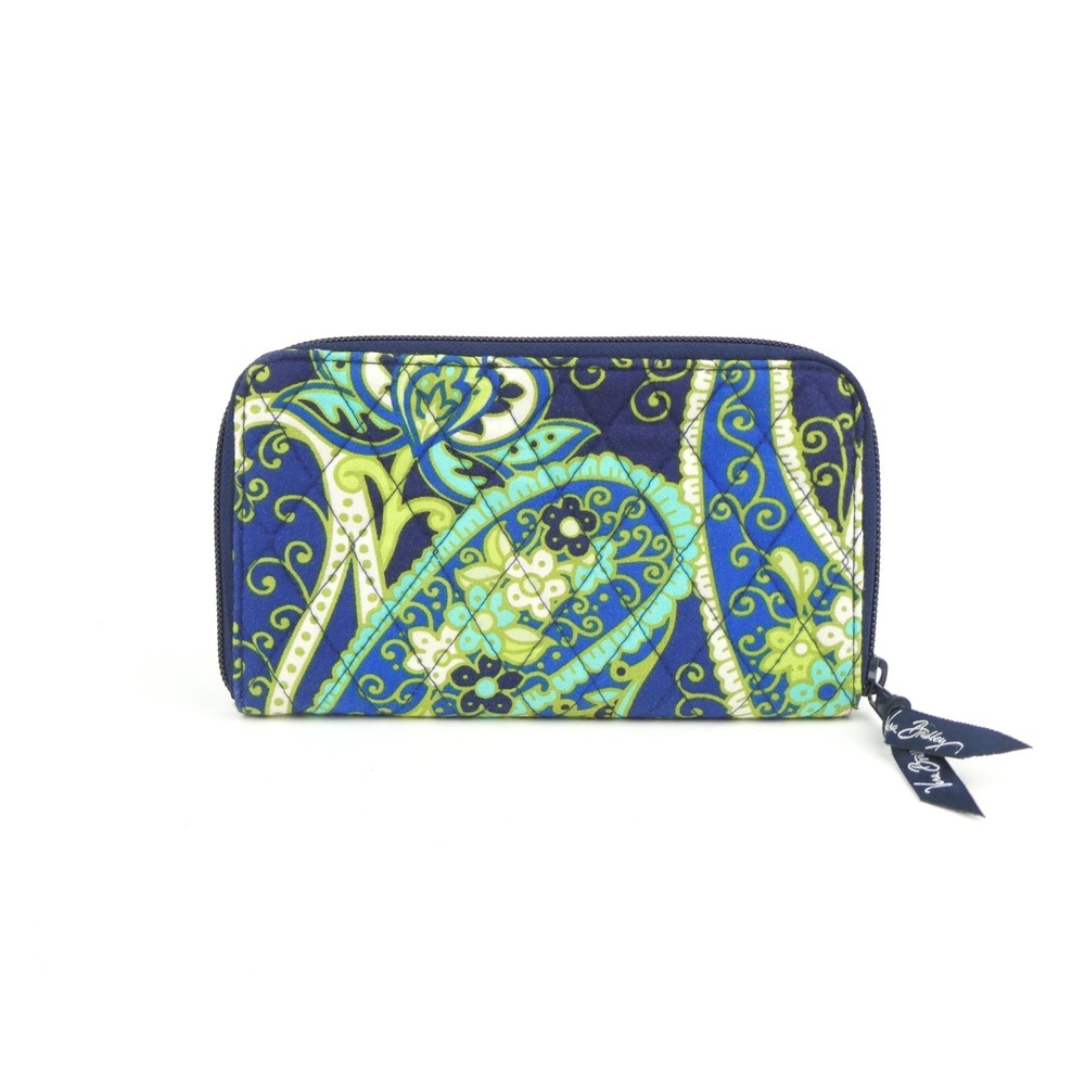 Vera Bradley Rhythm & Blues Zip Around Wristlet Wallet